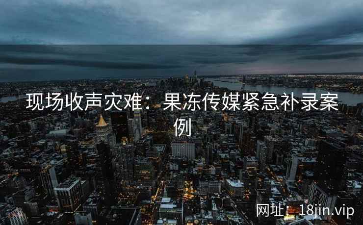 现场收声灾难：果冻传媒紧急补录案例