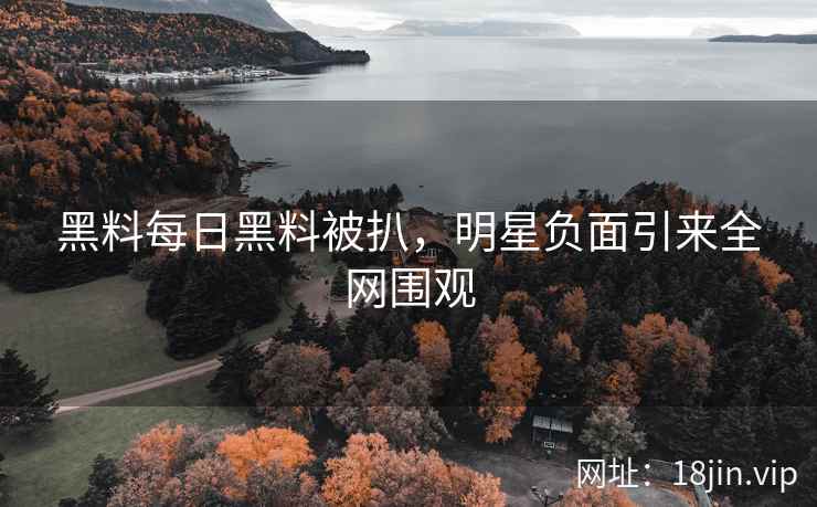 黑料每日黑料被扒，明星负面引来全网围观