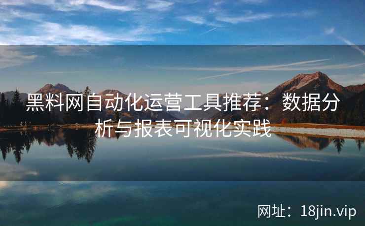 黑料网自动化运营工具推荐：数据分析与报表可视化实践